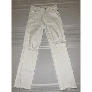 PAIGE White distressed HOXTON slim Jeans NWT size 27